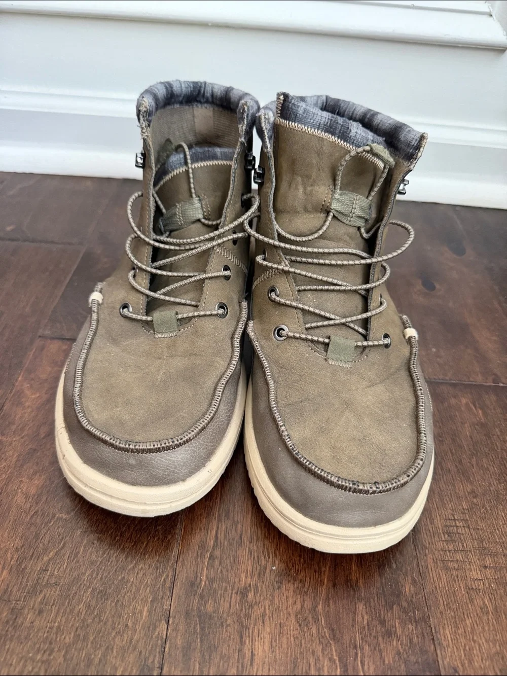 Hey Dude Bradley Classic Boots Mens 12 Tan Walnut Chukka Lightweight Comfort